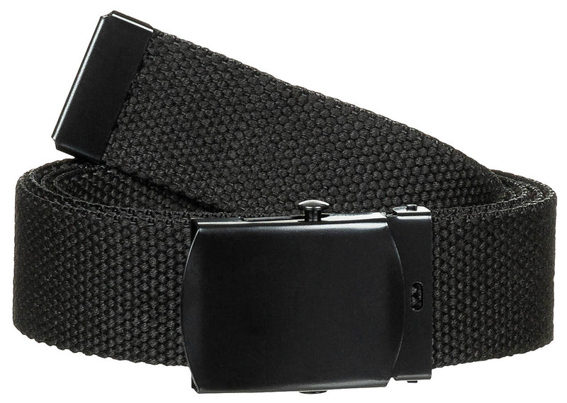Ceinture MFH en toile coton 3 cm à boucle métallique réglable jusqu'à 130 cm