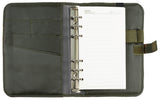 Organiseur A6 MFH 14 x 20 cm avec bloc de feuilles, porte-anneaux et écusson amovible