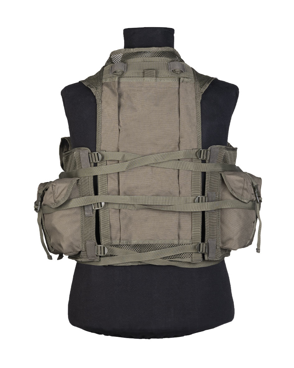 Gilet d'intervention tactique Mil-Tec en polyester 600D à neuf poches et poignée dorsale