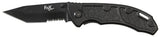 Couteau pliant Fox Outdoor lame tanto 8 cm partiellement dentée manche métal