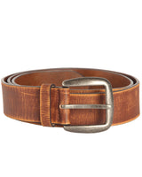 Ceinture Vintage Mil-Tec en cuir de bovin enduit 4 cm à boucle en zinc