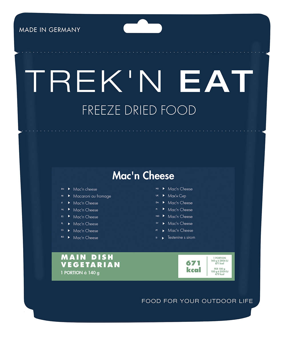 Ration lyophilisée Trek'n Eat plat chaud complet à réhydrater plusieurs recettes