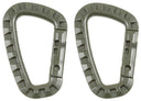 Mousquetons d'accrochage MFH en polyoxyméthylène 7 mm x 8,5 cm, lot de 2