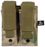 Porte-chargeur double petit format MOLLE MFH, logements 4 x 12 x 2,5 cm