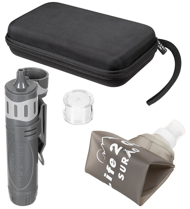Filtre à eau paille Surao Life 2 Go Basic 0,01 µm avec flacon souple 600 ml