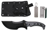 Couteau à lame fixe Operation Kodiak MFH manche Micarta lame courbe 17 cm 6 mm