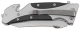 Couteau pliant Fox Outdoor lame 8,5 cm manche métal à inserts synthétiques et ergot
