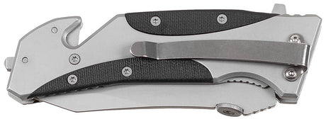 Couteau pliant Fox Outdoor lame 8,5 cm manche métal à inserts synthétiques et ergot