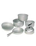 Set de gamelles Mil-Tec en aluminium : 3 casseroles, poêle et bouilloire, 750 g