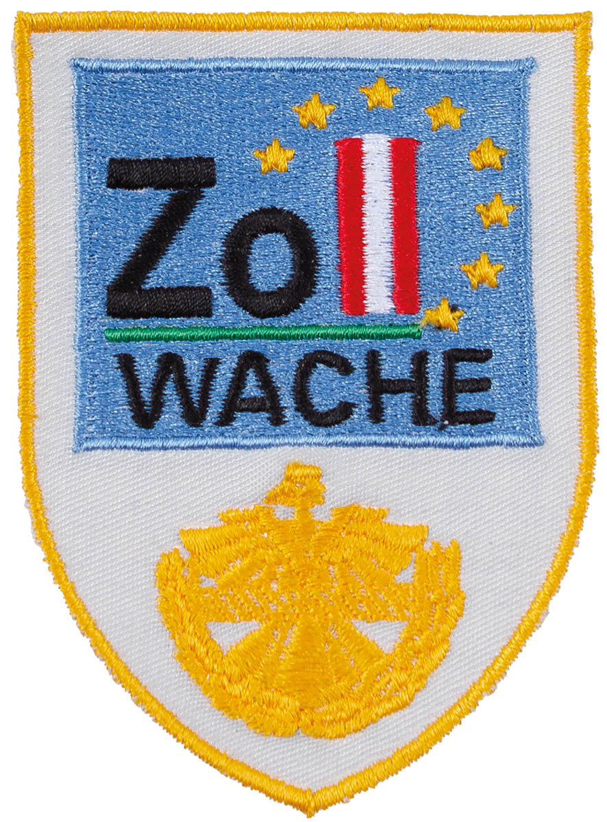 Écusson brodé autrichien Zoll Wache, surplus comme neuf, lot de 10