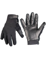 Gants anti-coupure Mil-Tec paume en cuir dessus néoprène et doublure aramide Kevlar