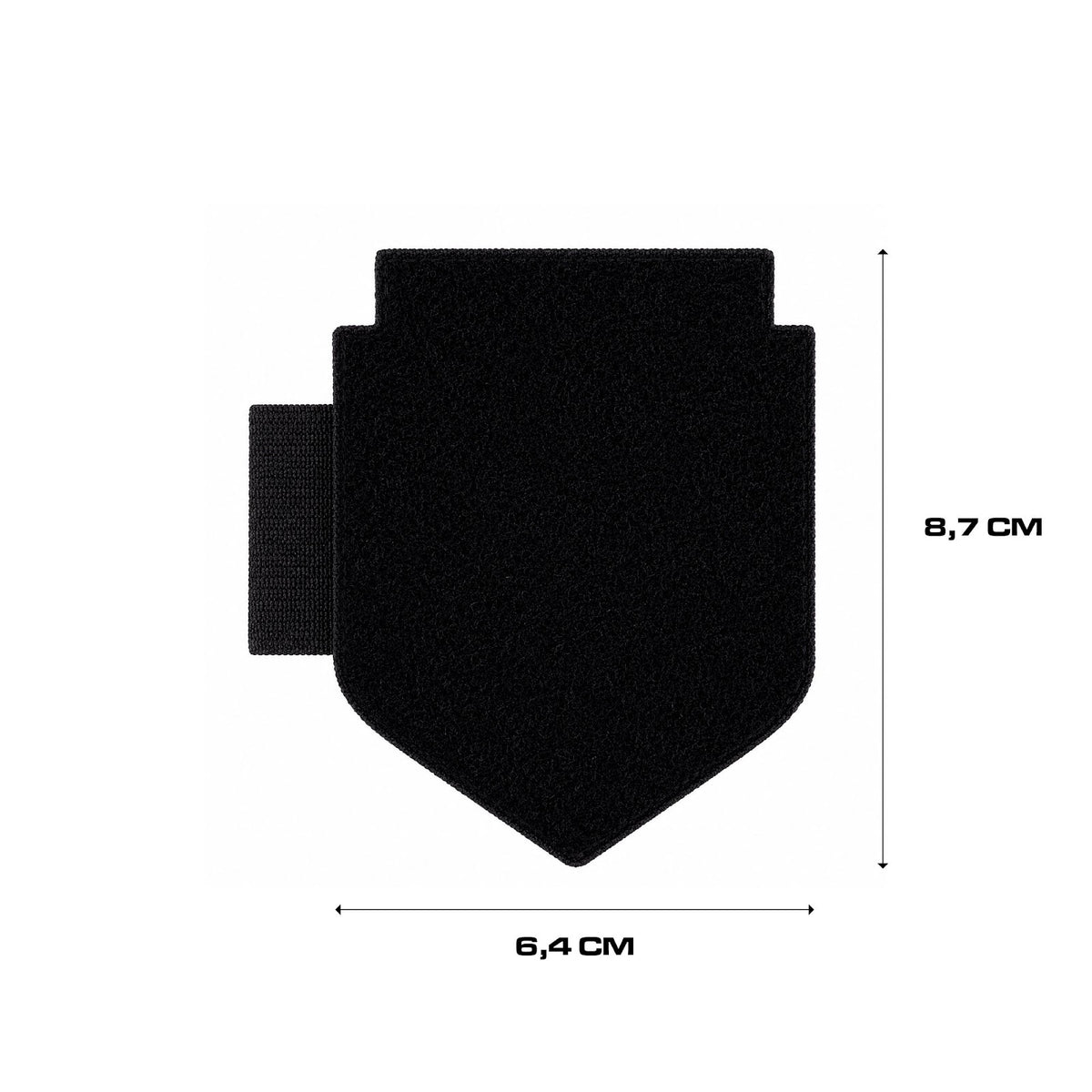 Porte-écusson auto-agrippant 64 x 87 mm avec emplacement pour stylo