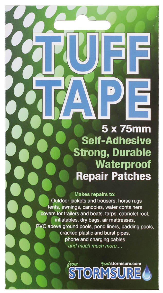 Kit de rustines autocollantes Tuff Tape Stormsure pour vêtement, tente et sac