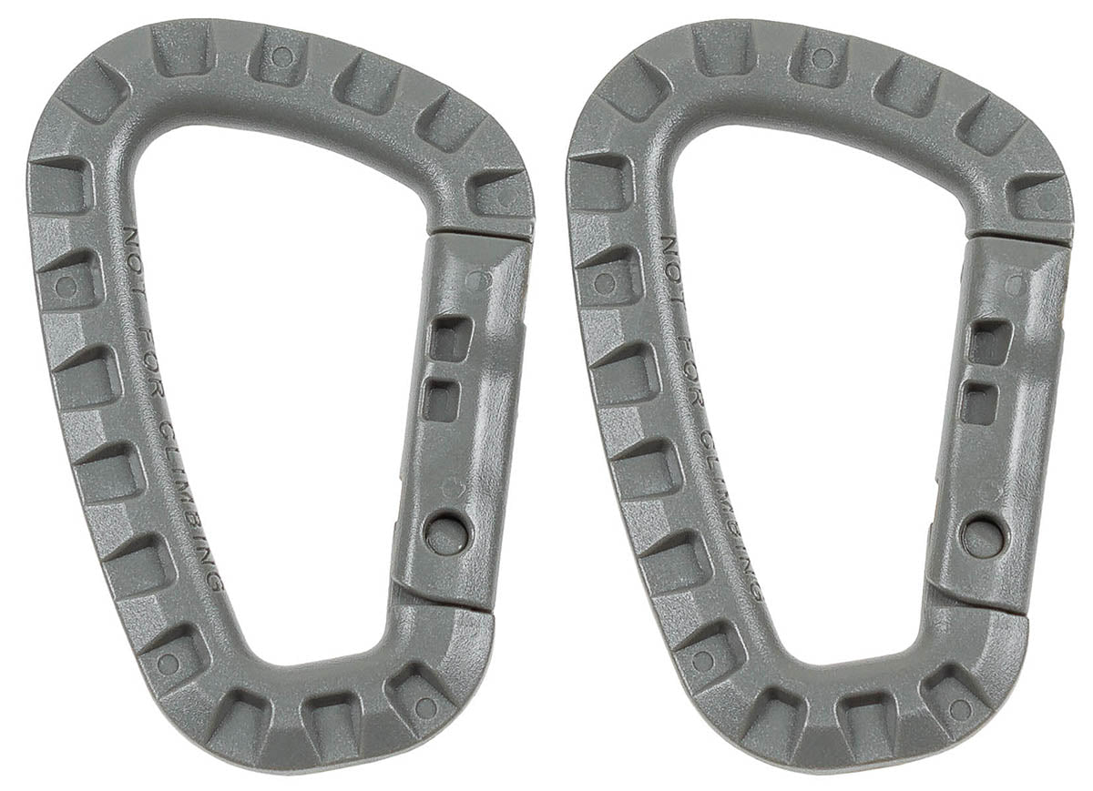 Mousquetons d'accrochage MFH en polyoxyméthylène 7 mm x 8,5 cm, lot de 2