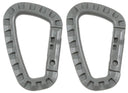 Mousquetons d'accrochage MFH en polyoxyméthylène 7 mm x 8,5 cm, lot de 2