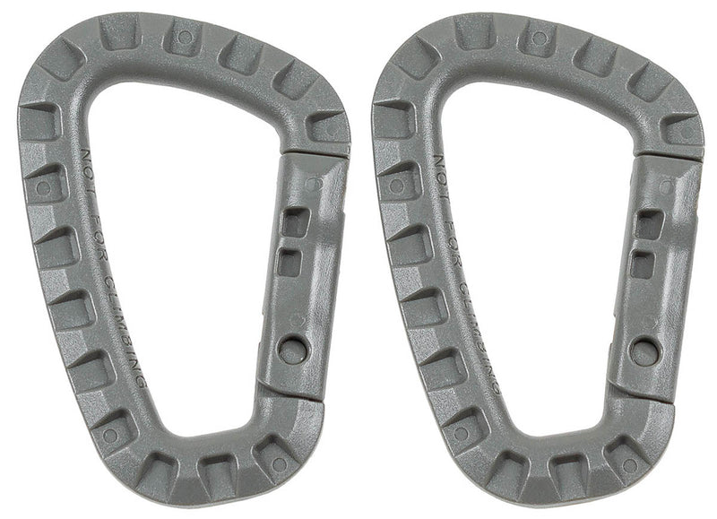 Mousquetons d'accrochage MFH en polyoxyméthylène 7 mm x 8,5 cm, lot de 2