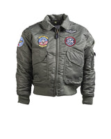 Blouson de vol type CWU Mil-Tec pour enfant en nylon garni 180 g/m² avec insignes