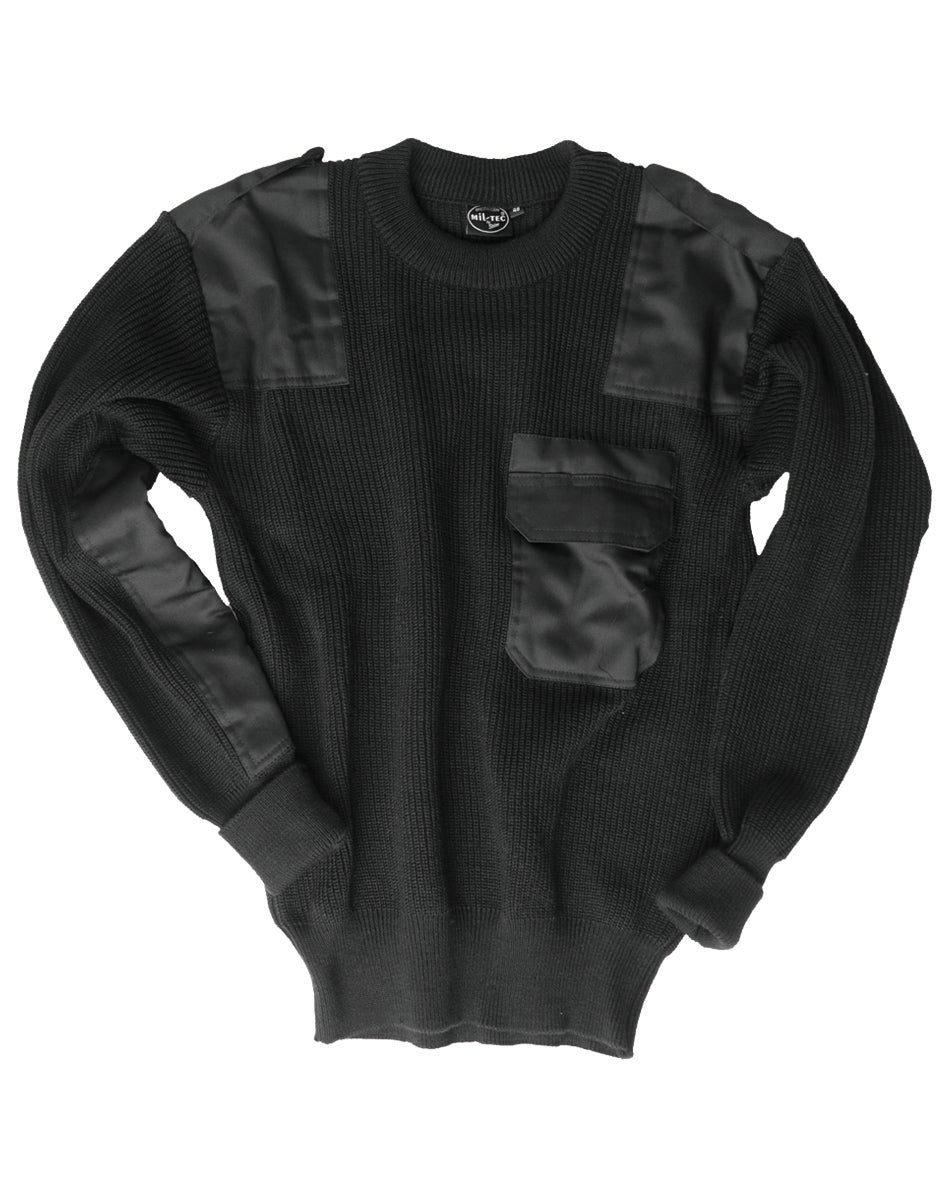 Pull Mil-Tec Bundeswehr en polyacrylique avec renforts de coudes et d'épaules