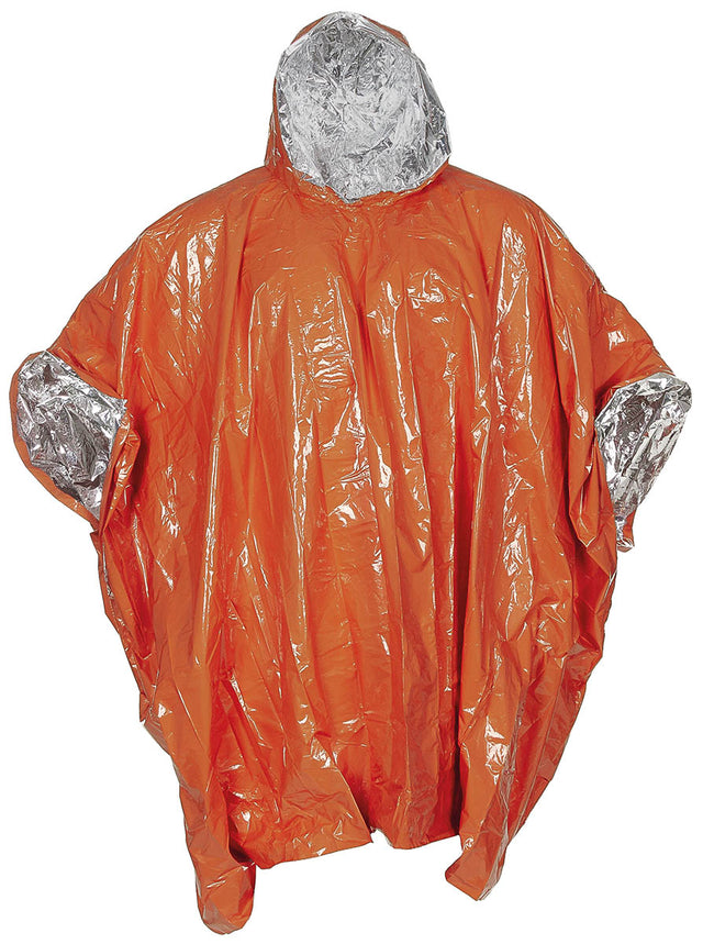 Poncho de secours Fox Outdoor en polyéthylène 142 x 100 cm avec sifflet et étui