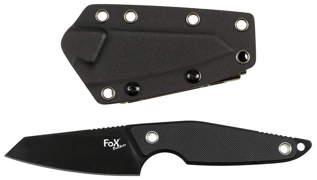 Couteau à lame fixe Fox Outdoor Raven lame tanto 8,5 cm manche G10 étui Kydex