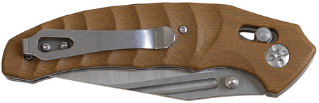 Couteau pliant Fox Outdoor acier 8Cr14MoV manche Micarta verrouillage Crossbar