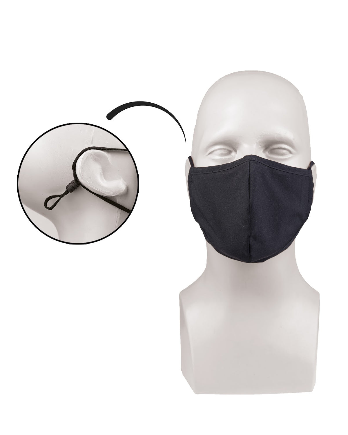 Masque en tissu Mil-Tec en polyester élasthanne doublé coton avec cordon réglable