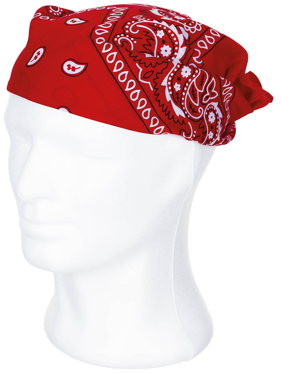 Bandana MFH en coton 55 x 55 cm, carré classique à porter au cou ou sur la tête
