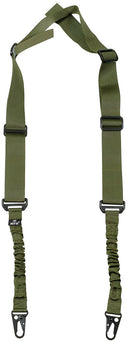 Bretelle de combat 2 points MFH élastique réglable de 65 à 210 cm avec mousquetons