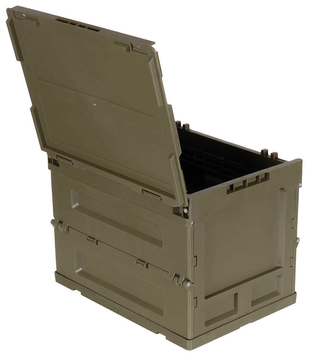 Caisse pliable MFH en polypropylène 20 et 60 l empilable à couvercle intégré