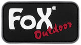 Morale patch logo de marque Fox Outdoor en caoutchouc 3D 7,5 x 4 cm auto-agrippant