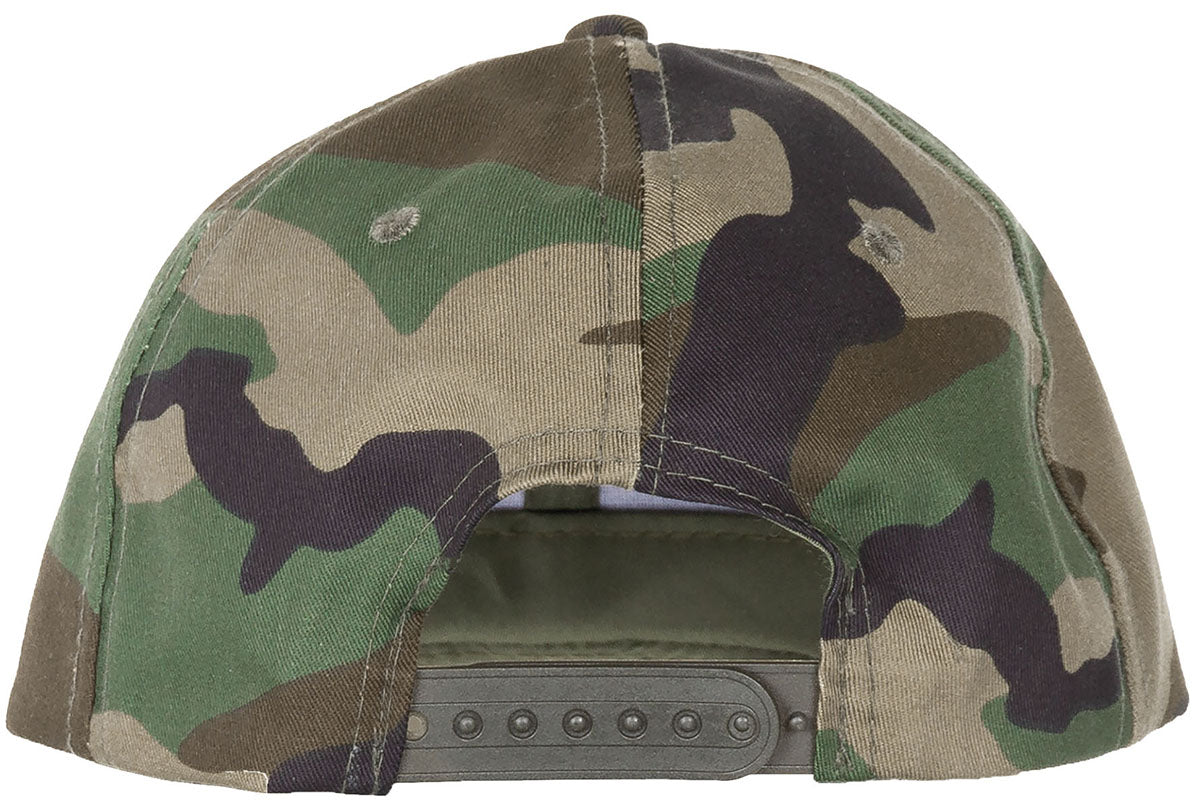 Casquette US MFH réglable en polycoton à visière six piqûres et six œillets