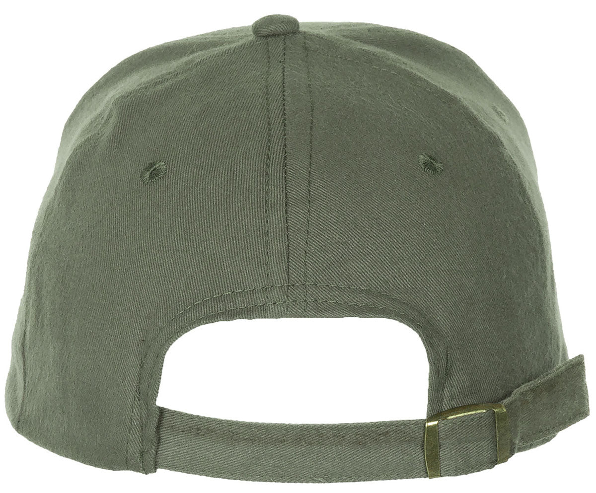 Casquette plate MFH en coton brossé à boucle laiton et visière six piqûres
