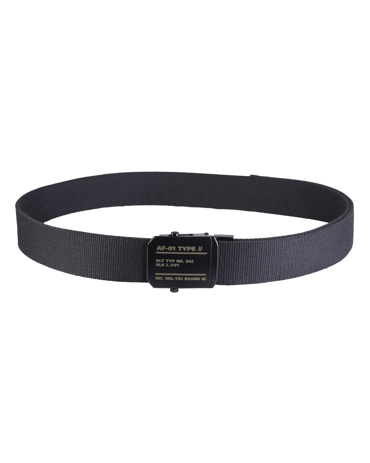 Ceinture Mil-Tec AF-01 en polyester largeur 4 cm boucle métallique mate 130 cm réglable