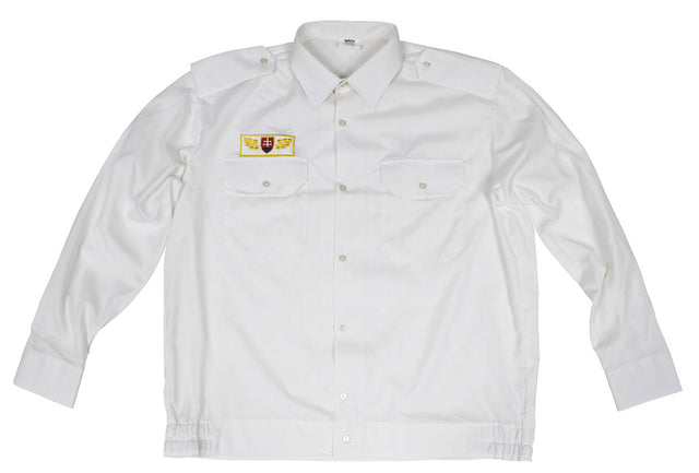 Chemise de service tchèque à manches longues en coton et polyester à pattes d'épaule, surplus comme neuf, lot de 10