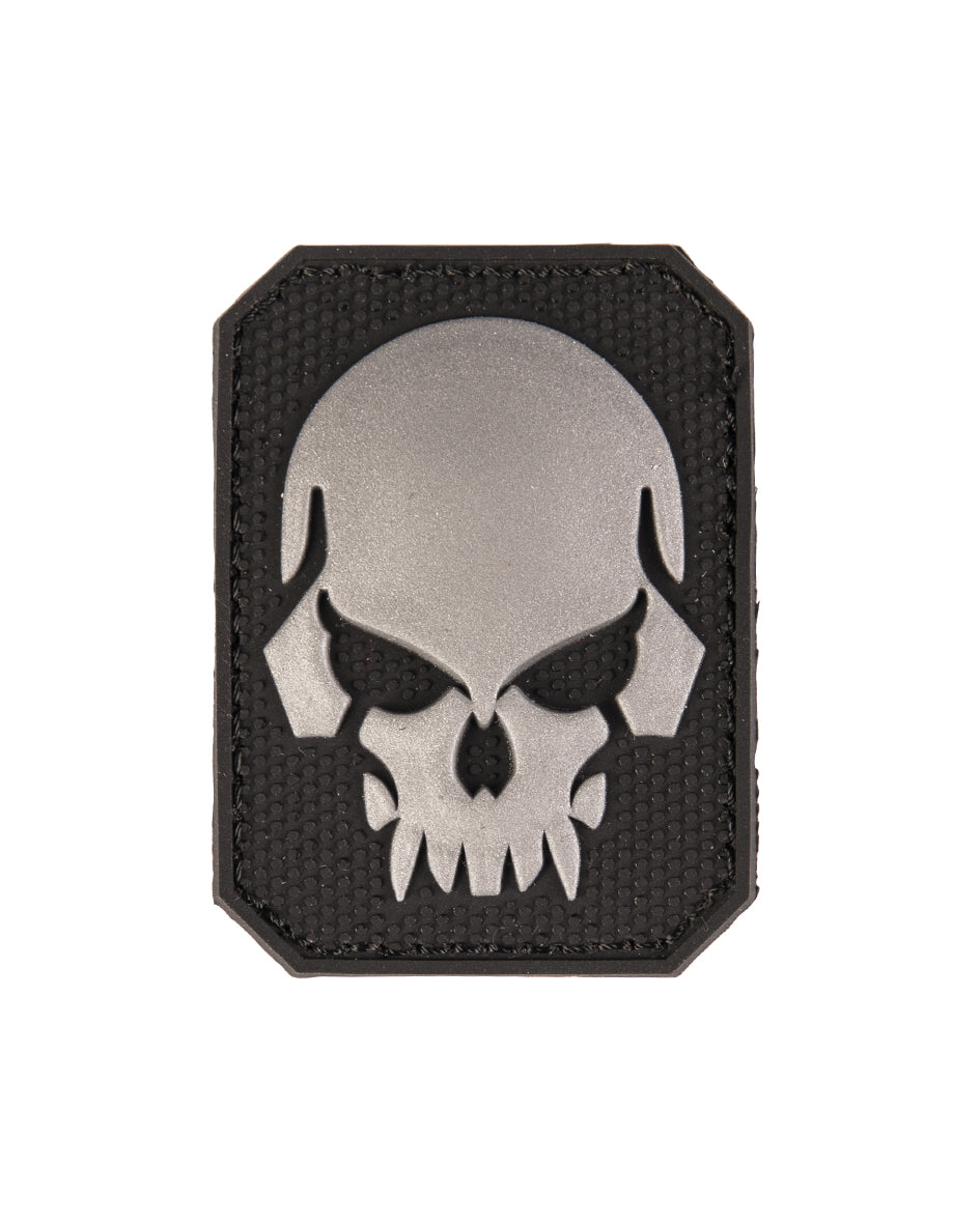 Morale patch tête de mort Mil-Tec 3D en PVC 5,5 x 4 cm dos auto-agrippant 7 g