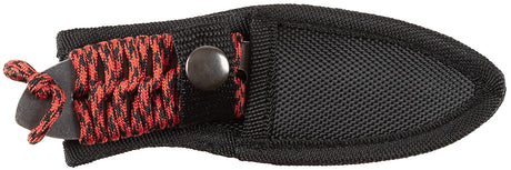 Couteau à lame fixe Redrope Fox Outdoor lame 7,5 cm manche tressé et fourreau