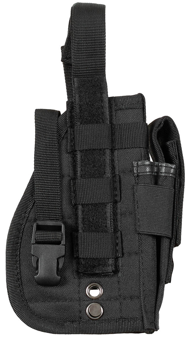 Holster MFH à port apparent sur passant MOLLE avec porte-chargeur latéral