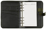 Organiseur A6 MFH 14 x 20 cm avec bloc de feuilles, porte-anneaux et écusson amovible
