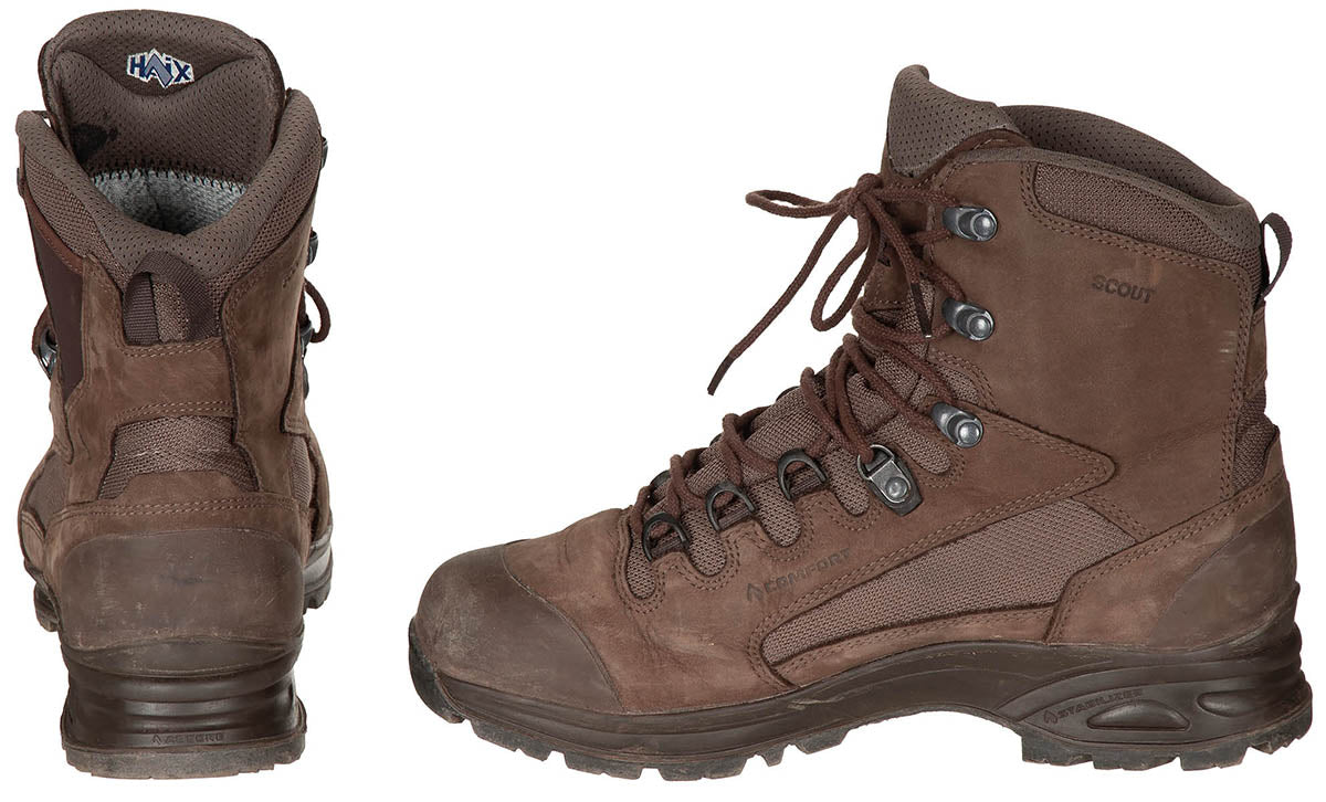 Chaussures de combat allemandes Haix, surplus d'occasion, lot de 5