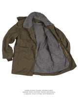 Parka M85 tchécoslovaque à capuche et doublure fourrée, surplus d'occasion