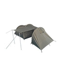 Tente Mil-Tec 2 places 390 x 130 x 120 cm avec abside de rangement et auvent 3,7 kg