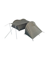 Tente Mil-Tec 2 places 390 x 130 x 120 cm avec abside de rangement et auvent 3,7 kg