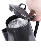 Cafetière émaillée Mil-Tec avec percolateur 2 litres 8 tasses hauteur 23 cm 570 g