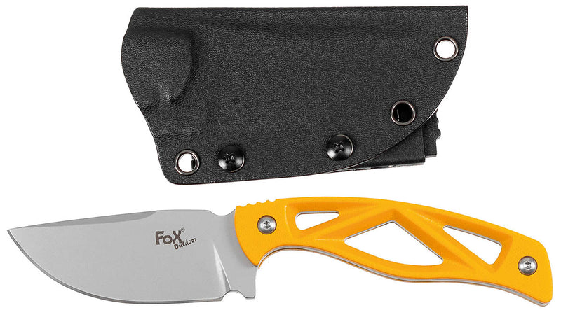 Couteau à lame fixe Skeleton Fox Outdoor pleine soie lame 8,2 cm gaine Kydex