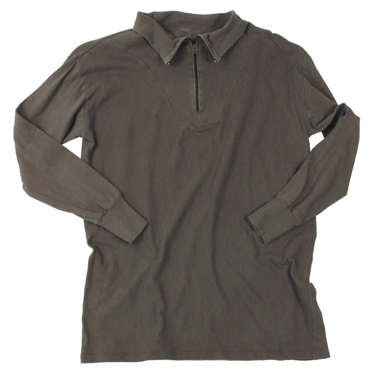 Sous-pull à col roulé allemand à fermeture à glissière tout coton, surplus d'occasion, lot de 10