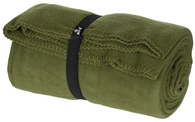 Couverture polaire MFH 200 x 150 cm en polyester 300 g/m² avec sac de transport