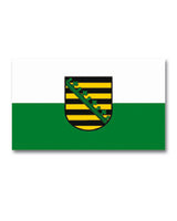 Drapeau du Land de Saxe Mil-Tec en polyester 90 x 150 cm avec deux œillets métalliques