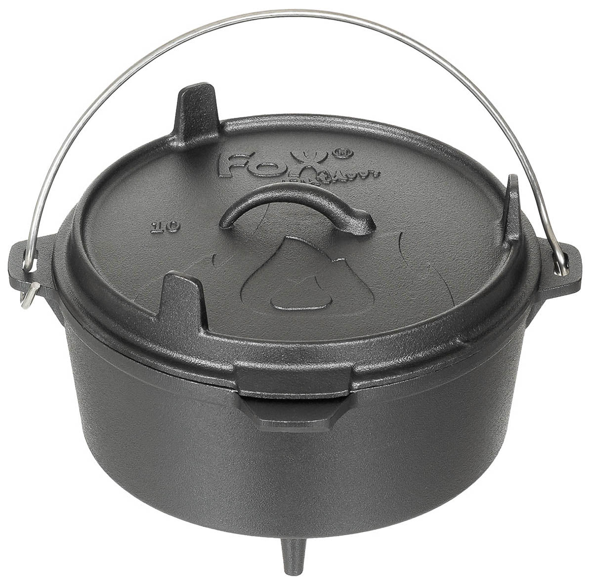 Marmite Fox Outdoor en fonte type Dutch Oven 3,8 ou 5,7 l sur trois pieds