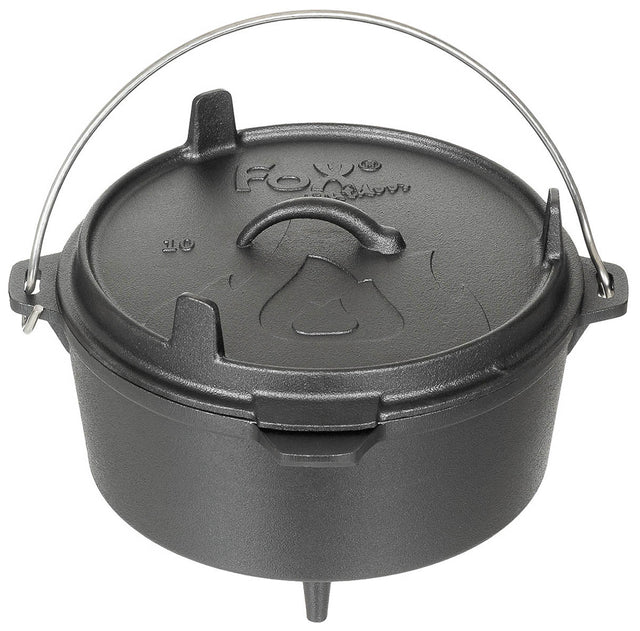 Marmite Fox Outdoor en fonte type Dutch Oven 3,8 ou 5,7 l sur trois pieds