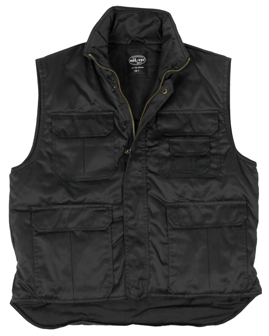Gilet ouaté Ranger Mil-Tec en polycoton twill doublure coton avec dos allongé